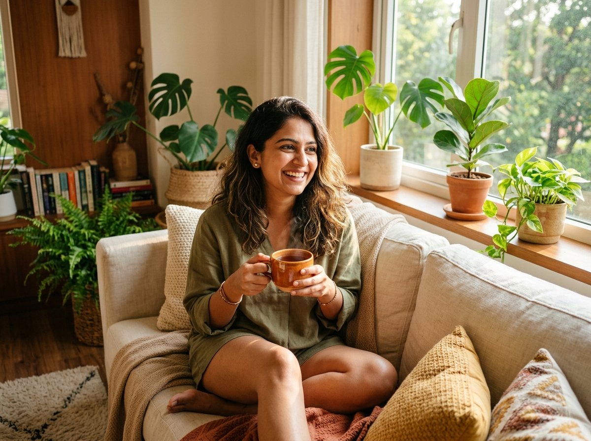 SophEva community member enjoying morning wellness ritual